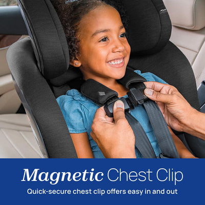 Chicco Fit360 ClearTex Rotating Convertible Car Seat with 360 Degree Rotation for Rear-Facing and Forward-Facing, LeverLock Self-Tensioning Lock System, Carbon/Grey
