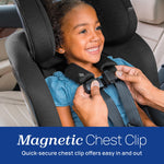 Chicco Fit360 ClearTex Rotating Convertible Car Seat with 360 Degree Rotation for Rear-Facing and Forward-Facing, LeverLock Self-Tensioning Lock System, Titanium/Grey