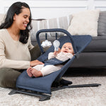Baby Delight Alpine Deluxe Portable Bouncer, Infant, 0 – 6 Months, Quilted Indigo