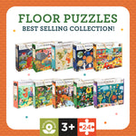 Petit Collage Floor Puzzle, Secret Garden, 24-Pieces – Large Puzzle for Kids, Completed Garden Puzzle Measures 18” x 24” – Makes a Great Gift Idea for Ages 3+