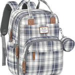 RUVALINO Diaper Bag Backpack-Multifunction Travel Baby Diaper Bag with Changing Pad, Insulated Bottle Holders & Pacifier Case, Large Capacity, Waterproof, Gray