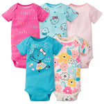 Gerber Baby Girls 5-Pack Short Sleeve Variety Onesies Bodysuits So Loved Newborn
