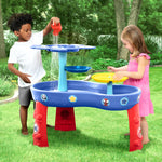 Spidey and His Amazing Friends Water Table by Delta Children | 3-Tier Activity Water Play Table with 11-Piece Toy Set | Water Sensory Table + Beach Toys for Backyard for Toddlers Ages 2+, Blue