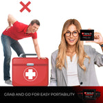 Portable Travel Size First Aid Kit - 10 Pack | Perfect for Home, Office, Car, School, Business, Travel, Hiking, Hunting, and Outdoors | Individually Wrapped First Aid Products (Black)