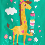 The Children's Place,Baby Girls,and Toddler Animal Short Sleeve Graphic T-Shirts,Multipacks,Giraffe/Unicorn/Guitar 3-Pack,18 Months,24 Months