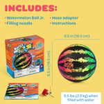 Watermelon Ball JR - Pool Toy for Underwater Games - Durable Ball for Pool Football, Basketball & Rugby - Perfect for Water Parties - Fun for Adults & Kids Alike - Fillable Pool Ball - Ages 6+