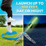 National Geographic Air Rocket Launcher Toy - Launch Glow in The Dark Rockets up to 100 Feet, Kids Outdoor Toys, Toys for Kids 8-12, Glow in The Dark Toys, Rocket Kit, Fun Outdoor Toys
