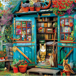 500 Piece Puzzle for Adults Jigsaw Puzzles Cat Puzzles, Book House Puzzles for Elderly Kids Teens, Artistic Decorations, Educational Toys Challenging Activity Gift Family Puzzle Lovers for Friends