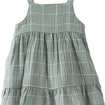 little planet by carter's baby-girls Baby & Toddler Girls' Organic Cotton Dress, Spring Moss Plaid, 6 Months