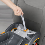 Chicco KeyFit Infant Car Seat and Base, Rear-Facing Seat for Infants 4-22 lbs., Includes Infant Head and Body Support, Compatible with Chicco Strollers, Baby Travel Gear, Encore/Black/Grey
