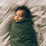 Little Unicorn Premium Cotton Swaddle Baby Blanket | Breathable Fabric | for swaddling, Play, Nursing & More (Fern)