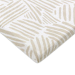 Babyletto Muslin Baby Bassinet Sheets for Girls & Boys - GOTS Certified Breathable Organic Cotton Cover - 360° Fitted, Soft, Gentle & Cozy Rectangle Bedside Bassinet Sheets - Oat Stripe