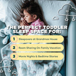SlumberPod SlumberTot Inflatable Toddler Travel Bed - Portable Kids Air Mattress with Safety Bumpers - Perfectly Sized Ideal for Travel or Home Use - Includes Electric Pump