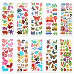 SAVITA 3D Stickers for Kids & Toddlers 500+ Puffy Stickers Variety Pack for Scrapbooking Bullet Journal Including Animal, Numbers, Fruits, Fish, Dinosaurs, Cars and More…