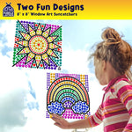 PURPLE LADYBUG Sungemmers Window Gem Art Suncatcher Kits - Summer Activities for Kids, Birthday Gifts for Girls & Boys, Crafts for Ages 4-10, Fun DIY Art Kit for Kids 6-12