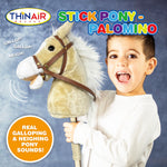 Nature Bound Stick Horse | Plush Handcrafted Hobby Horse Provides Fun Pretend Play for Toddlers & Preschoolers | Handsewn Head, Sturdy Wood Stick, Plus Neighing & Clip-Clop Sounds