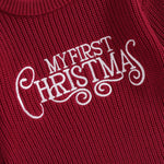 Adobabirl Baby Girl Boy Knitted Sweater Bubble Romper Long Sleeve Jumpsuit Festival Outfit Fall Winter Spring Clothes