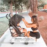 Jeep PowerGlyde Plus Stroller by Delta Children Lightweight Travel Stroller with Smoothest Ride, Aluminum Frame, 4-Position Recline, Extra Large Storage Basket, Black
