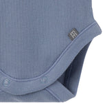 Modern Moments by Gerber Baby Boys' Ribbed 4-Piece Sleevless Bodysuit & French Terry Short Set, Tan/Blue, 0-3 Months