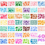 40 PCS Stencils for Kids, Stencils for Painting Crafts Reusable Washable Journal Stencil Primary Shape Template for Paper Scrapbooks Drawing