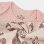 MEYSAHO Baby Girl's Clothes Newborn 3-Piece Set 2025 Short Sleeves Cartoon Cute Strawberry Pattern Tops Cotton Bodysuits Toddler Infant Baby Gift Sets for 0 3 Months