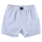 RUGGEDBUTTS Boys UPF50+ Sun Protection Seersucker Swim Trunks - Periwinkle Blue Seersucker, 6-12m