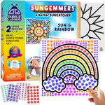 PURPLE LADYBUG Sungemmers Window Gem Art Suncatcher Kits - Summer Activities for Kids, Birthday Gifts for Girls & Boys, Crafts for Ages 4-10, Fun DIY Art Kit for Kids 6-12