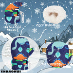 ENBAOHUI Baby GlovesToddler Snow Glove Waterproof Mittens Fleece Lined Winter Warm Glove Kids Snow Infant Ski Mitten for Baby Boys Girls Grey/Navy Blue 6-24Months