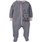 Gerber Baby Girls 4 Pack Sleep 'N Play Footie Bunny Smiley Preemie