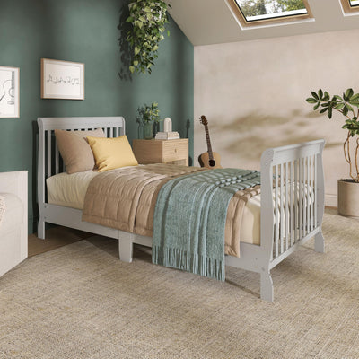 Dream On Me Aden 4-in-1 Convertible Mini Baby Crib in Cherry, GreenGuard Gold & BSA, Sustainable Pinewood, Non-Toxic Finish, 3 Mattress Heights, Converts to Mini Day & Twin-Size Bed