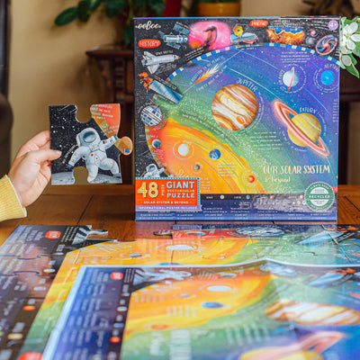 eeBoo 48 Piece Giant Floor Puzzle - Solar System & Beyond Children's Puzzle Space Themed, Large Pieces for Small Hands to Develop Motor Skills