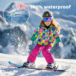 ENBAOHUI Baby Waterproof Mittens Threaded waterproof Mitten Fleece Lined Glove Kids Snow Ski Mitten for Boys Girls 6Months-5T