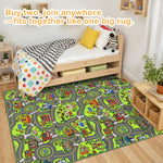 Upgrade Ultra Non Slip Kids Car Rug, Kids Road Playmat Rug for Toy Cars, Educational Town City Map Washable Carpet for Boy Playroom Bedroom, Safer Car Track Play Mat for Children Baby Toddler, 60"x36"