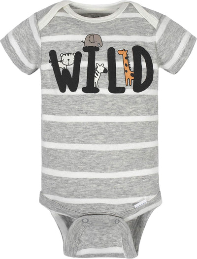Gerber Baby Boys' 8-Pack Short Sleeve Onesies Bodysuits