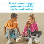hand2mind Blue Plane Glider Scooter Board, Floor Scooter Board, Gross Motor Toys, Kids Exercise & Physical Education Equipment, Playground Toys, Indoor Active Play, Toddler Outdoor Activities
