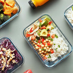 [10-Pack] Glass Meal Prep Containers with Lids, MCIRCO Food Storage Containers with Snap Locking Lids, Airtight Lunch Containers, Microwave, Oven, Freezer and Dishwasher