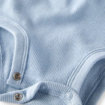 little planet by carter's Baby 2-pack Long Sleeve Bodysuits made with Organic Cotton, Leaves, Blue, 6M