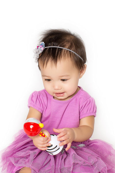 SmartNoggin NogginStik Light-up Developmental Rattle - Color Changing, Textured for Grasping, Mirror & Rattle Sound - Sensory Toy for Babies, Ages 0-12 Months