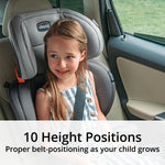 Chicco KidFit ClearTex Plus 2-in-1 Belt-Positioning Booster Car Seat, Backless and High Back Booster Seat, for Children Aged 4 Years and up and 40-100 lbs., Lilac/Purple