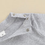 Unisex Toddler Baby Boy Girl Round Neck T-Shirt Summer Short Sleeve Tees Shirts Pullover Tops Solid Color Clothes (B-Pure Grey, 12-18 Months)