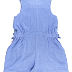 RuffleButts Girls Terry Cover-Up Romper - Periwinkle Blue, 2T