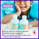 California Baby Swimmer’s Defense Baby Wash + Baby Shampoo | After Swim Hydrating Shampoo | 100% Plant-Based | Gentle Chlorine Removal | 8.5 oz