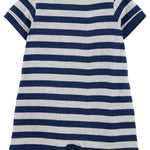 Simple Joys by Carter's Baby 3-pack Rompers, Blue Stripe/Turquoise Dino/Grey Navy, 3-6 months