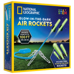 National Geographic Air Rocket Launcher Toy - Launch Glow in The Dark Rockets up to 100 Feet, Kids Outdoor Toys, Toys for Kids 8-12, Glow in The Dark Toys, Rocket Kit, Fun Outdoor Toys