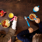 Innobaby Din Din Smart Stainless Steel Cup (9 oz) with Handle for Babies, Toddlers and Kids. BPA Free, Blue