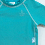 i play. by green sprouts Baby Short Sleeve Rashguard, Dark Aqua, 18 Months