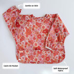 Torange Baby Bib, Long Sleeve Bib for Toddler, Waterproof Bibs for Baby, Baby-Led Weaning Smock, Machine Washable Feeding Bib