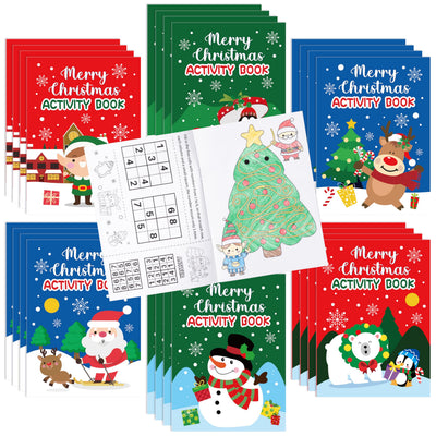 Summer Activity Books for Kids - 24Pcs Coloring Fruits Books Set Bulk Summer Tropical Search Mazes Word Scramble Games Mini Books for Party Goodie Bags Stuffers School Classroom Favors