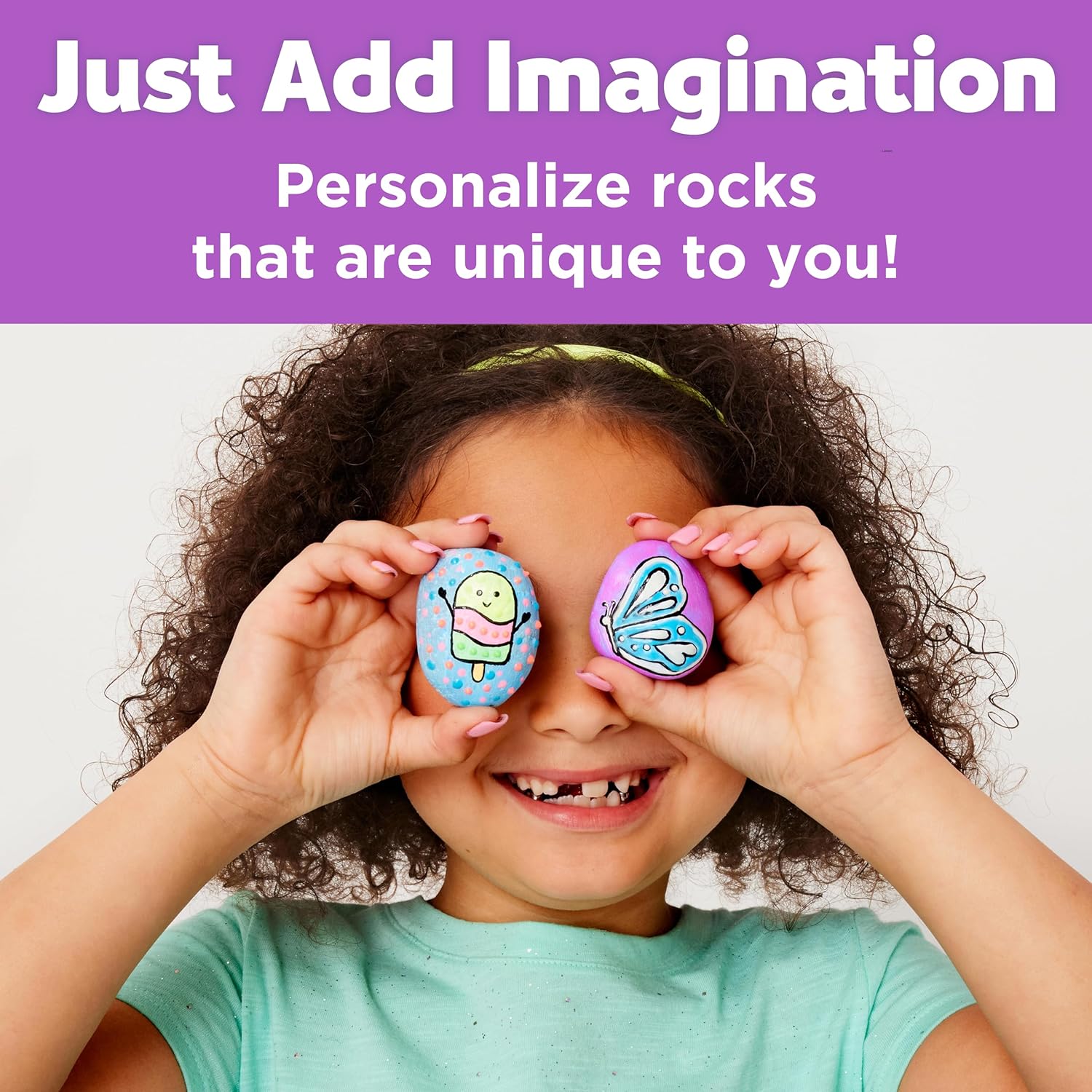 Creativity for Kids Glow in the Dark Rock Painting Kit: Crafts for Kids Ages 6-8+, Painting Rocks Arts and Crafts, Kids Gift