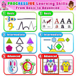 Curious 2 Learn Montessori PREASSEMBLED Busy Book for Toddlers Ages 3 and Up, Pre K Preschool Learning Activities Book - Autism Sensory Learning & Education Toys Kindergarten Workbook (Pink)